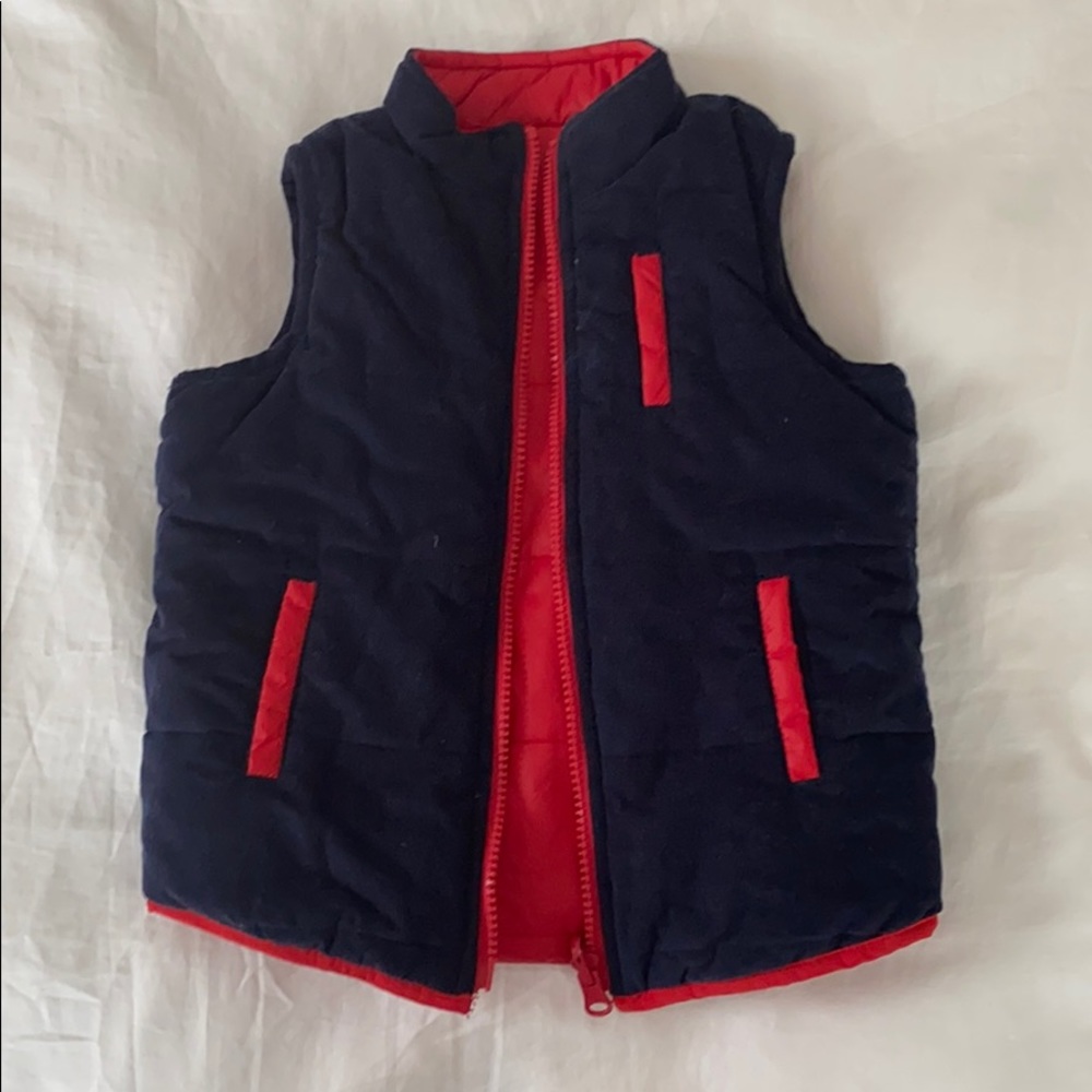 Reversible Egg by Susan Lazar boys vest 3T